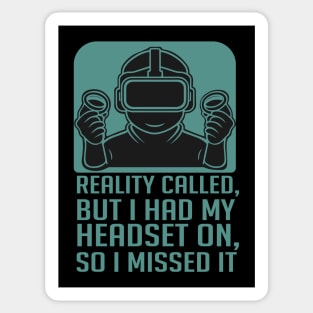 VR Gamer ,Virtual Reality headset Gamer funny Sticker